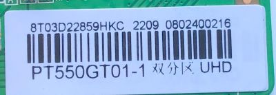 T-CON PARA TV / NUMERO DE PARTE 8T03D22859HKC / DCBDP-C260A_07 / PT550GT01-1 / 0802400216 / DISPLAY PT550GT01-1 VER.1.0 / MODELO 55"	 - Imagen 2